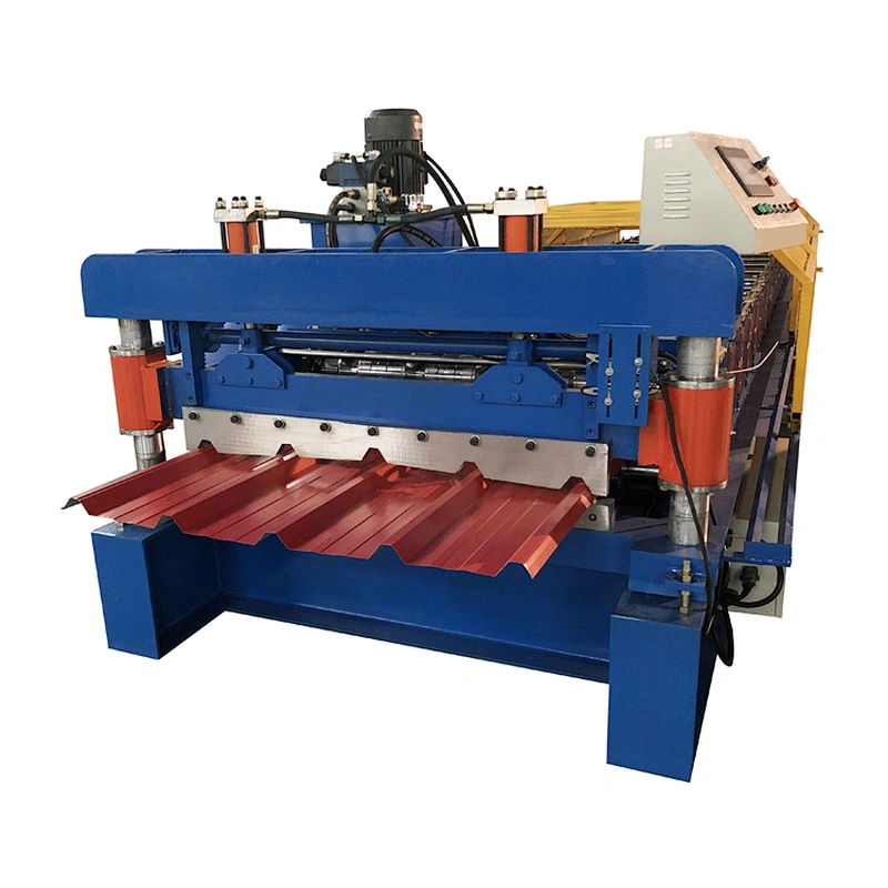 GI PPGI Roofing Sheet Roll Forming Machine Roof Wall Panel Roll Forming Machine Aluminum Trapezoidal Metal Colored Steel Tile