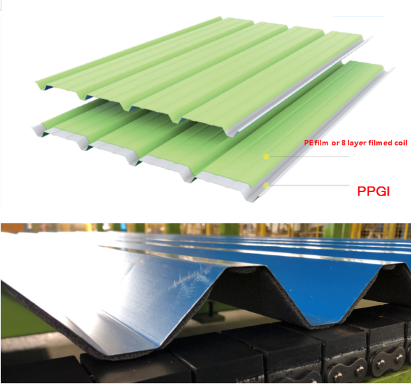 V115 metal roofing sheet rolling forming machine