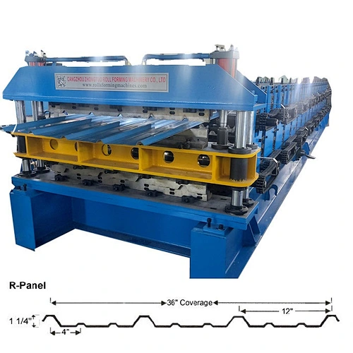 R panel & PBR panel roofing sheet machine