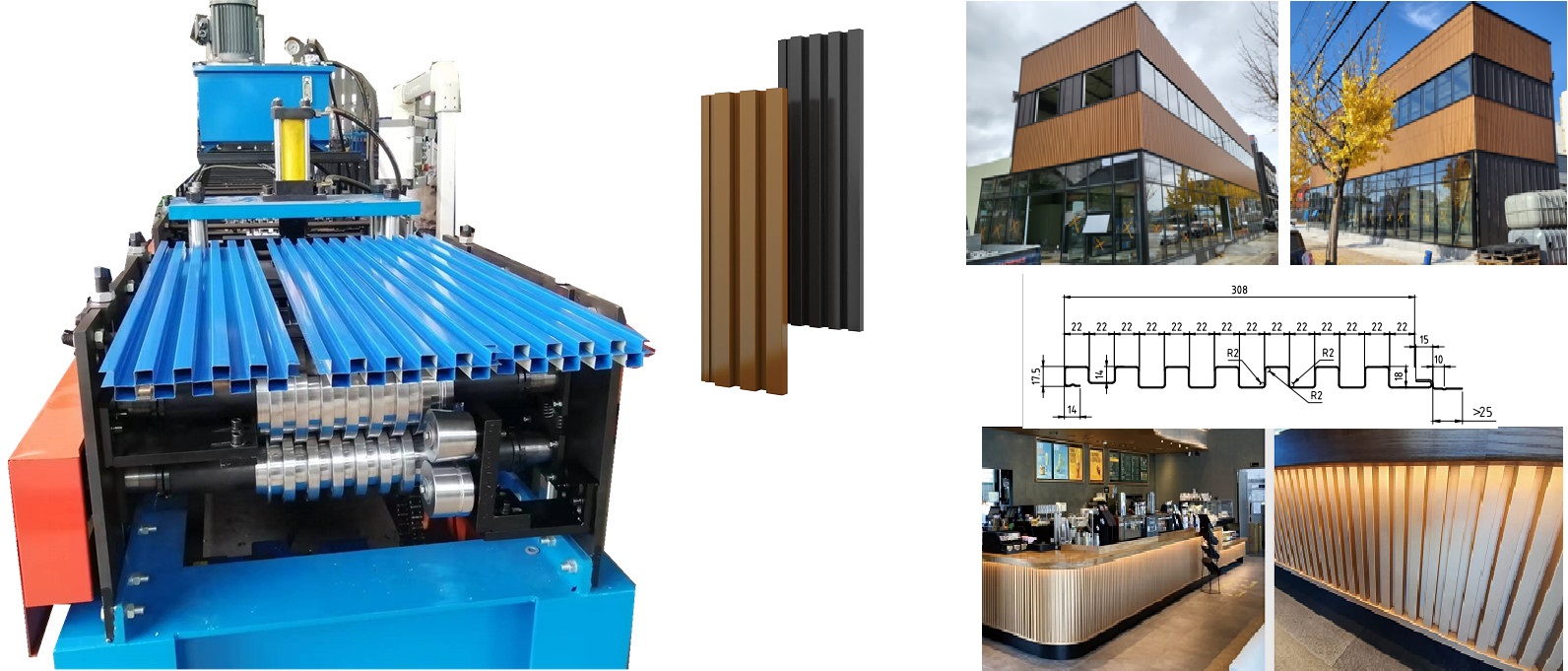 wall cladding roll forming machine