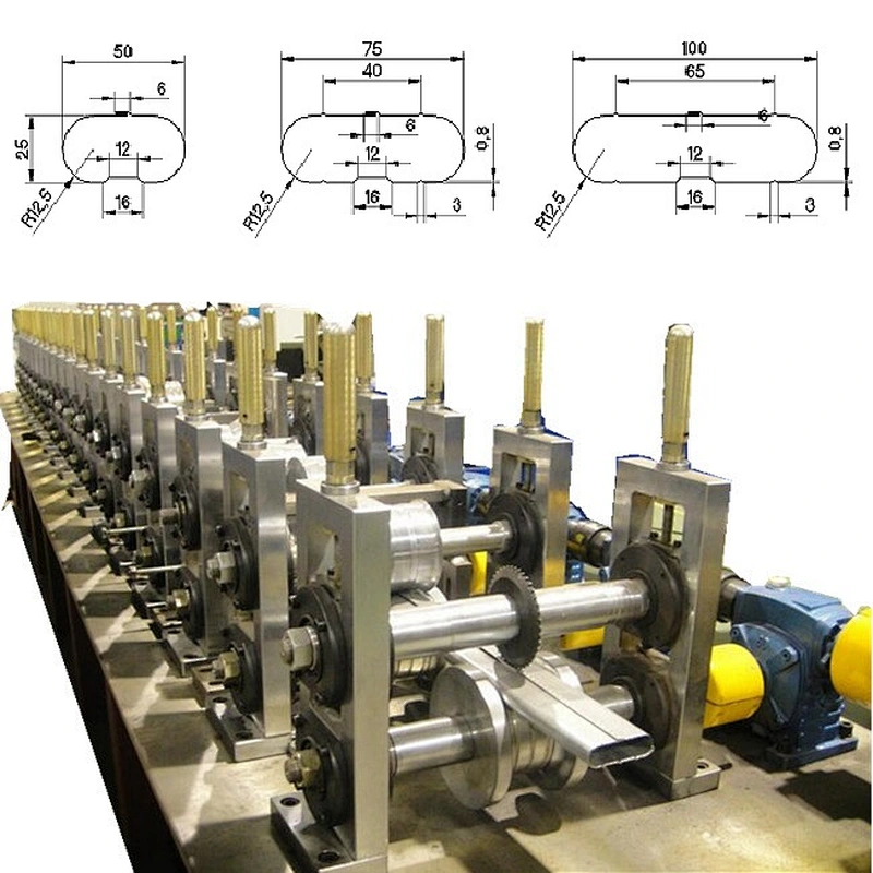 Oval Pipe Roll Forming Machine-Interlocked type