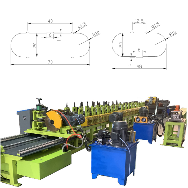 Oval Pipe Roll Forming Machine-Interlocked type