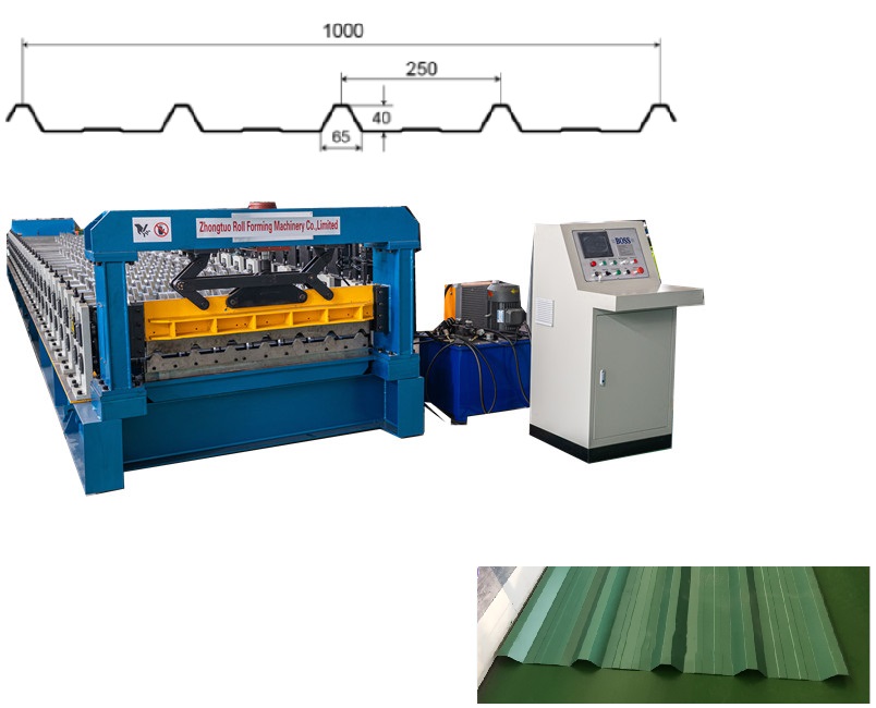 Molding Frame Trapezoidal Metal Roofing Sheet Roll Forming Machine