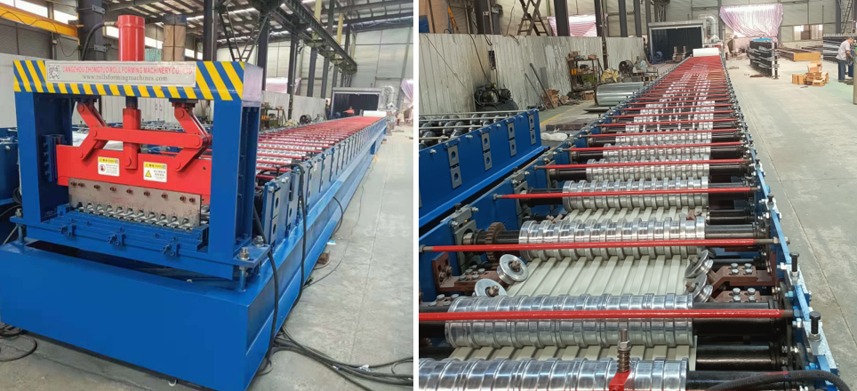 Steel decking roll forming machine