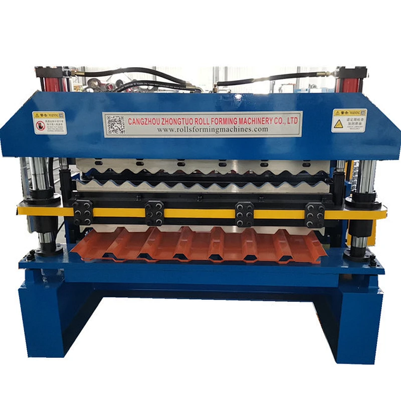 Double layer metal roofing sheet rolling forming machine for Nicaragua