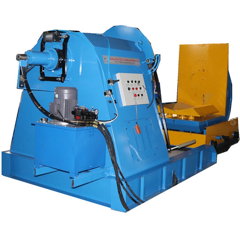 Automatic hydraulic decoiler with 90 degree overturning loading car
