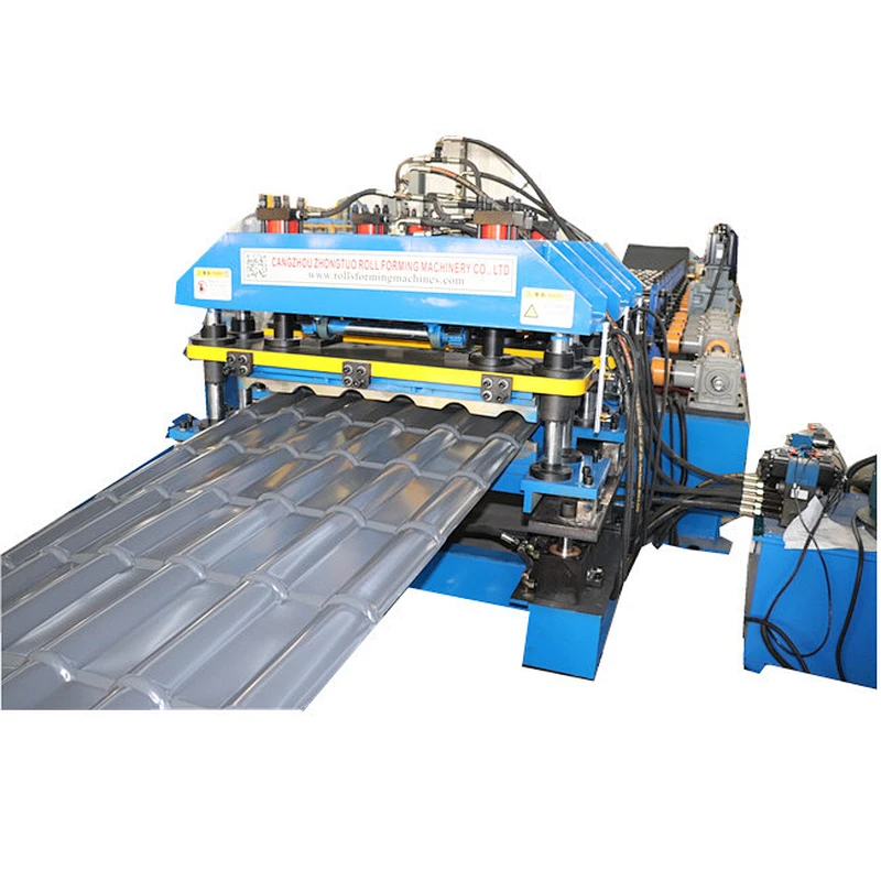 Zhongtuo high speed resin design step tile roll forming machine