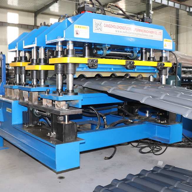 Zhongtuo high speed resin design step tile roll forming machine