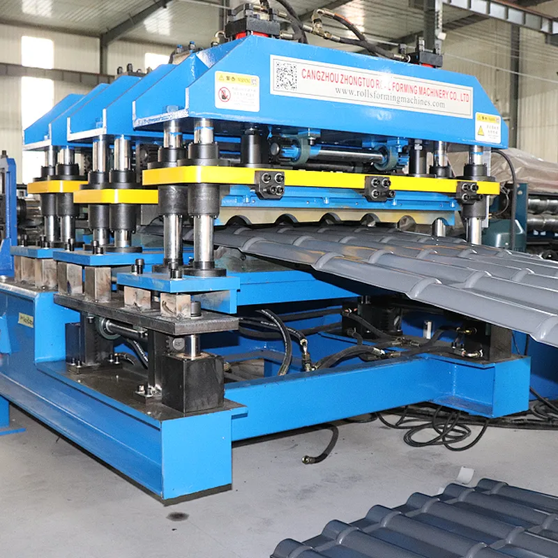 Zhongtuo high speed resin design step tile roll forming machine