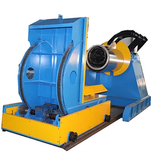 Automatic hydraulic decoiler with 90 degree overturning loading car
