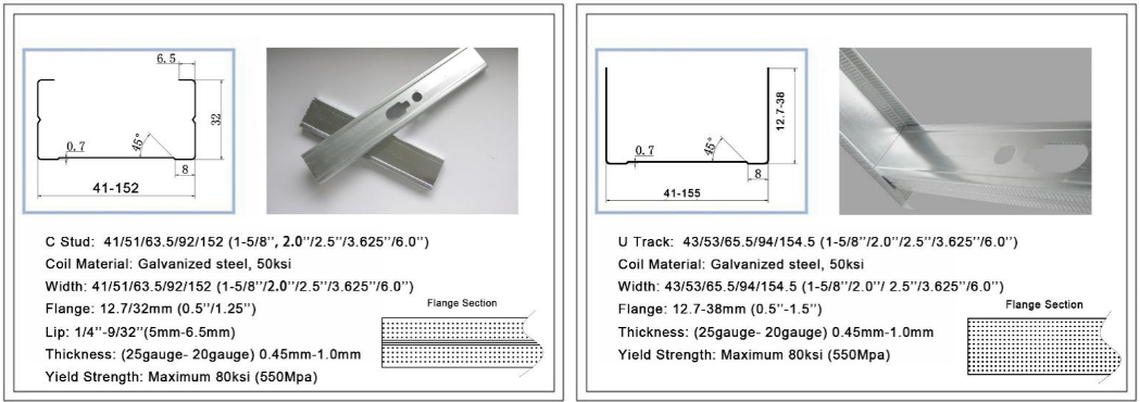 metal stud and track rolling forming machine