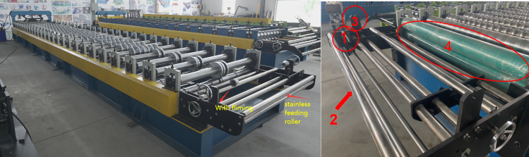 Molding frame metal roofing sheet machine
