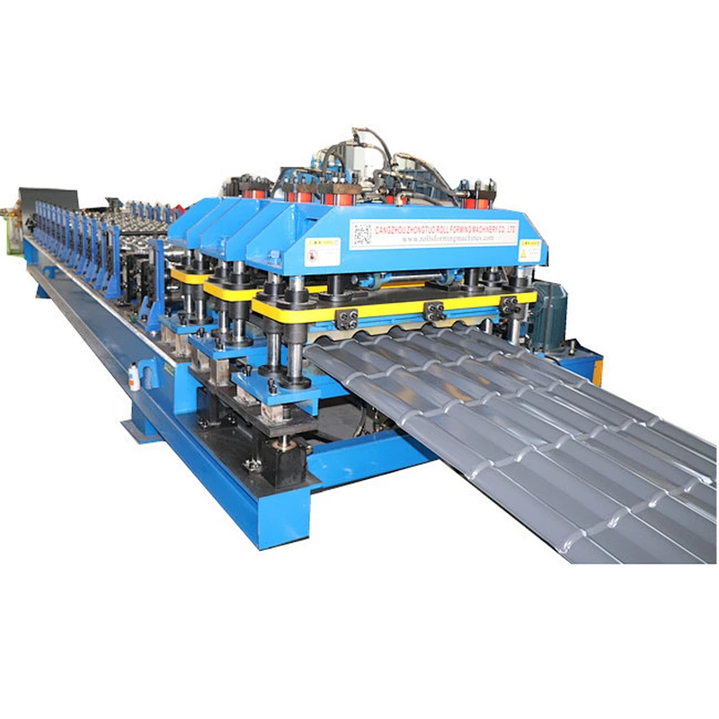 Zhongtuo high speed resin design step tile roll forming machine