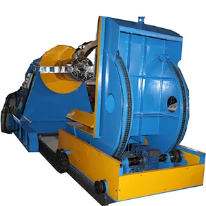 Automatic hydraulic decoiler with 90 degree overturning loading car