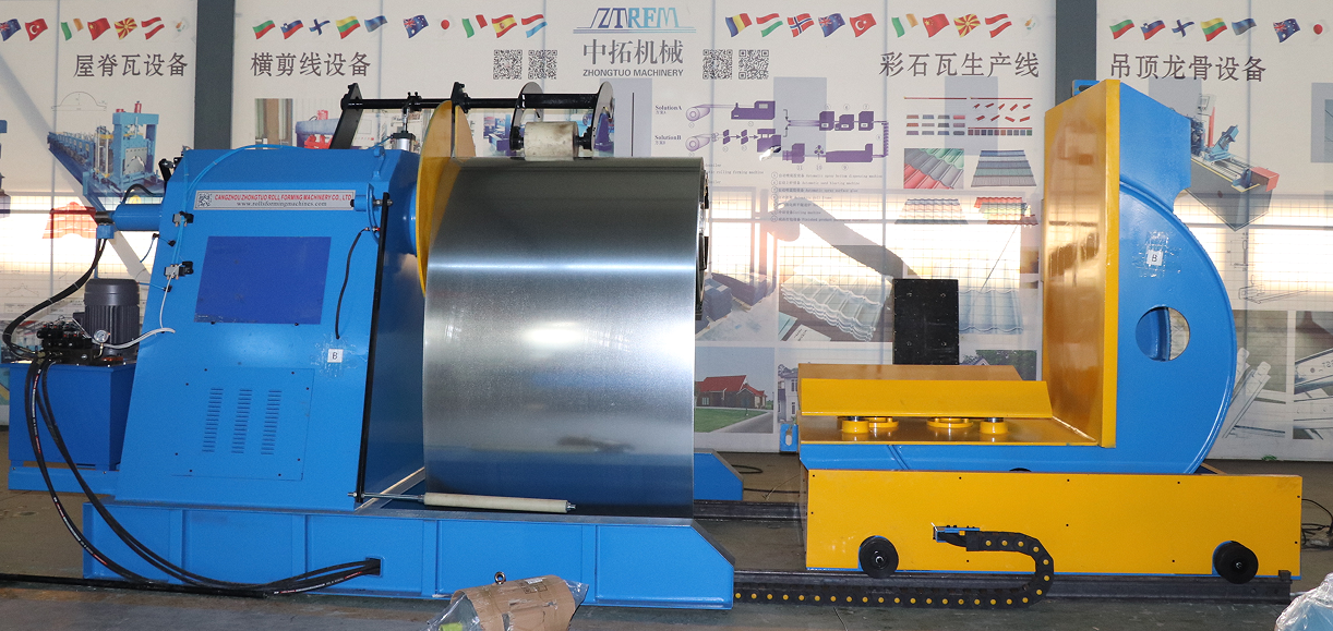 Automatic hydraulic decoiler
