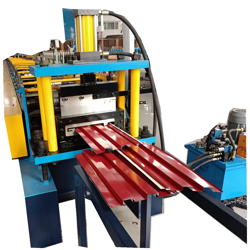 Wall cladding panel roll forming machine or flush panel machine