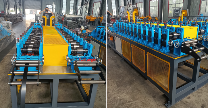 Combined stud and track machine