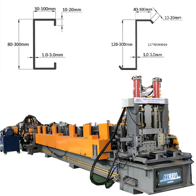 Automatic C Z purlin roll forming machine for Dominica market