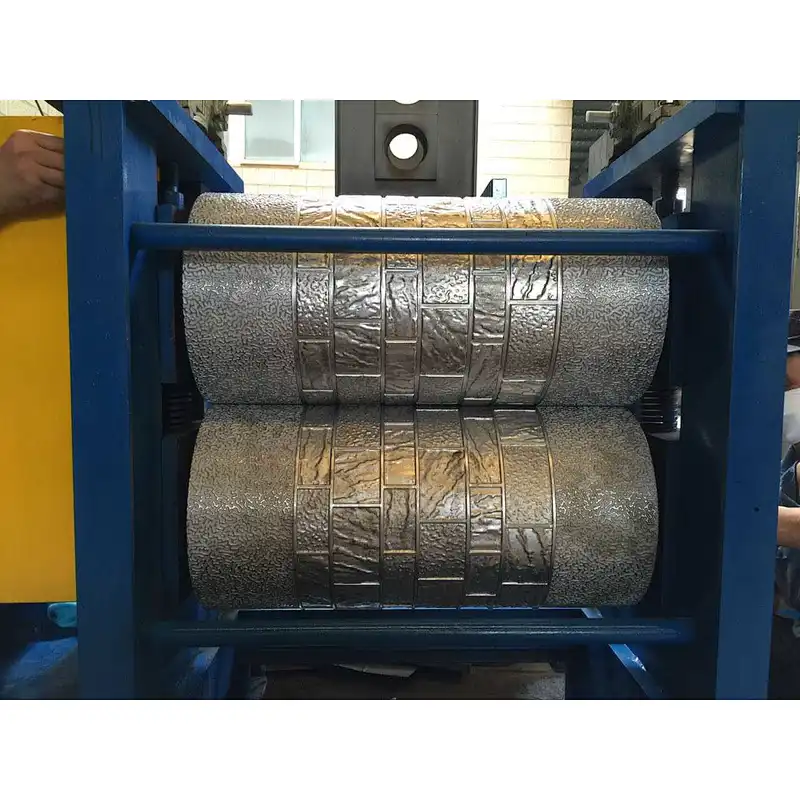 Simulation brick pattern metal embossing production line