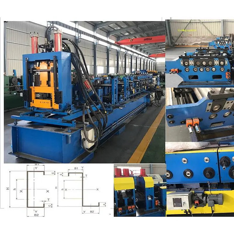C60-300 Fully Automatic Adjustable C Purline Forming Machines