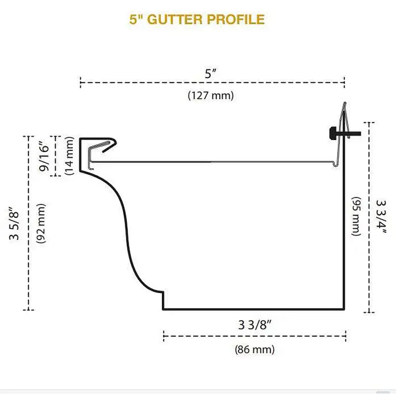 5 Inch rain gutters rolling forming machine