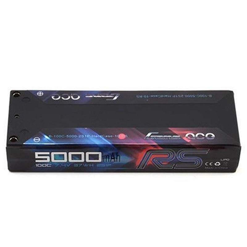 Gens ace 5000mAh 2S1P Hard Case 100C 7.4V Lipo Battery Pack for Rc Cars #10 Racing Series