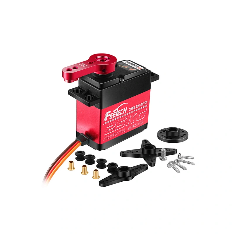 7.4V 25kg.cm Digital 180 Degree Aluminum Middle Shell Aluminum Gear Air Core Cup Rc Servo