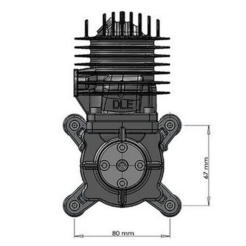 DLE Original New DLE55 55cc DLE Single Cylinder 2-Strokes Gasoline / Petrol Engine for RC Airplane