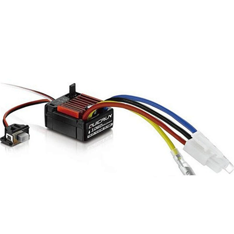 Original HobbyWing QuicRun 1060 60A Brushed Electronic Speed Controller ESC For 1:10 RC Car Waterproof TRX-4 Axial scx10 II TRX6