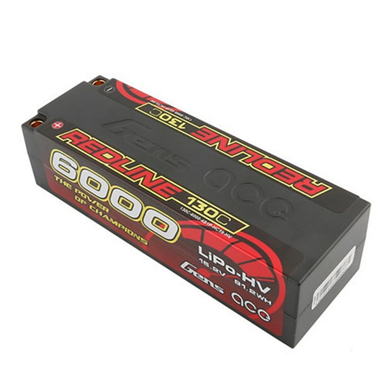 Gens ace Redline Series 6000mAh 15.2V 130C 4S1P Hard Case HV Ultra LCG LiPo Battery
