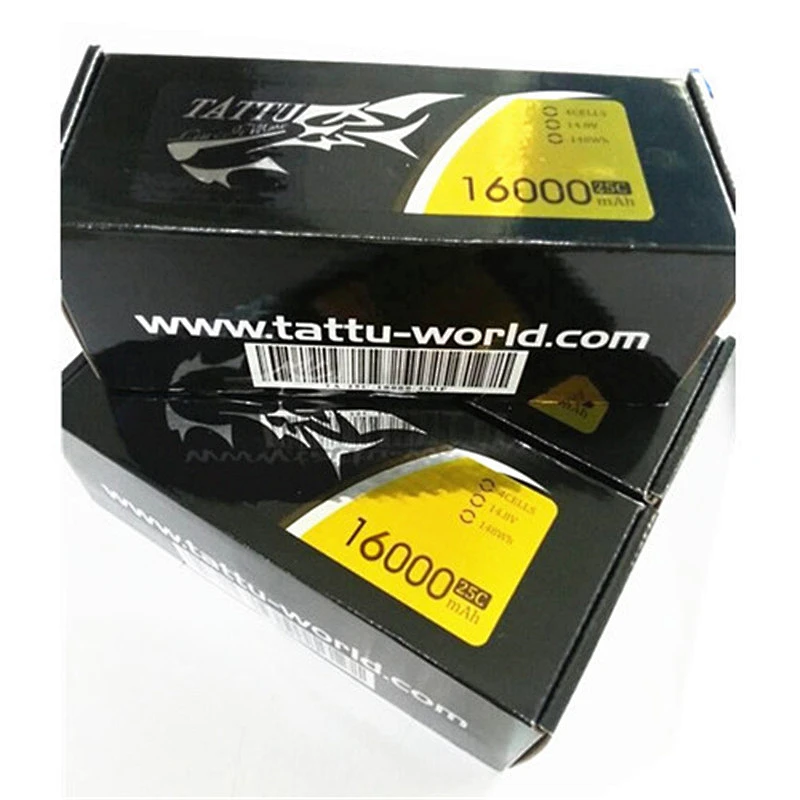 TATTU 16000mAh 15C 22.2V 6S LiPO Battery Pack for Big Load Multirotor Hexacopter for agricultural drone/ UAV drone