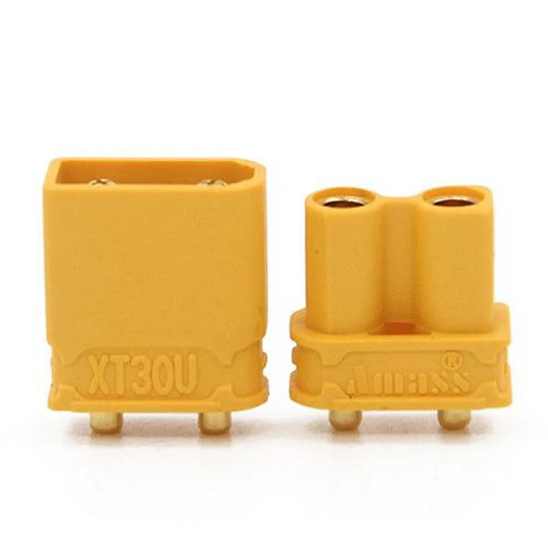 Amass XT30UPB 2mm Plug Male Bullet Connectors Plugs For RC Drone Airplane Battery