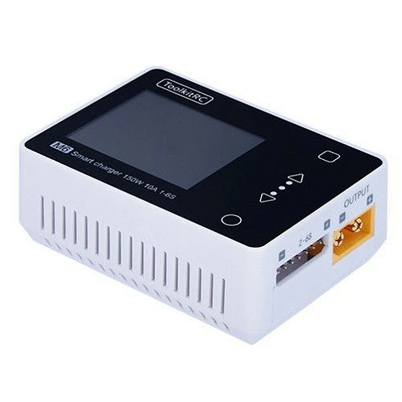 ToolkitRC M6 DC 150W 10A LCD 2-6S Lipo Battery Smart Balance Charger With Voltage Servo Checker Receiver Signal Tester Function