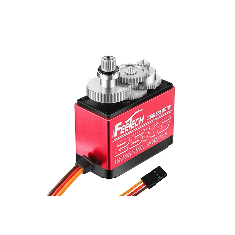 7.4V 25kg.cm Digital 180 Degree Aluminum Middle Shell Aluminum Gear Air Core Cup Rc Servo