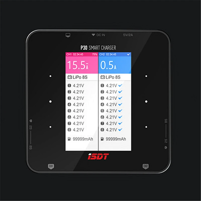 ISDT P30 1000WX2 30AX2 High Power Dual Channel Snychronous Bluetooth BattGo Battery Balance Charger Discharger