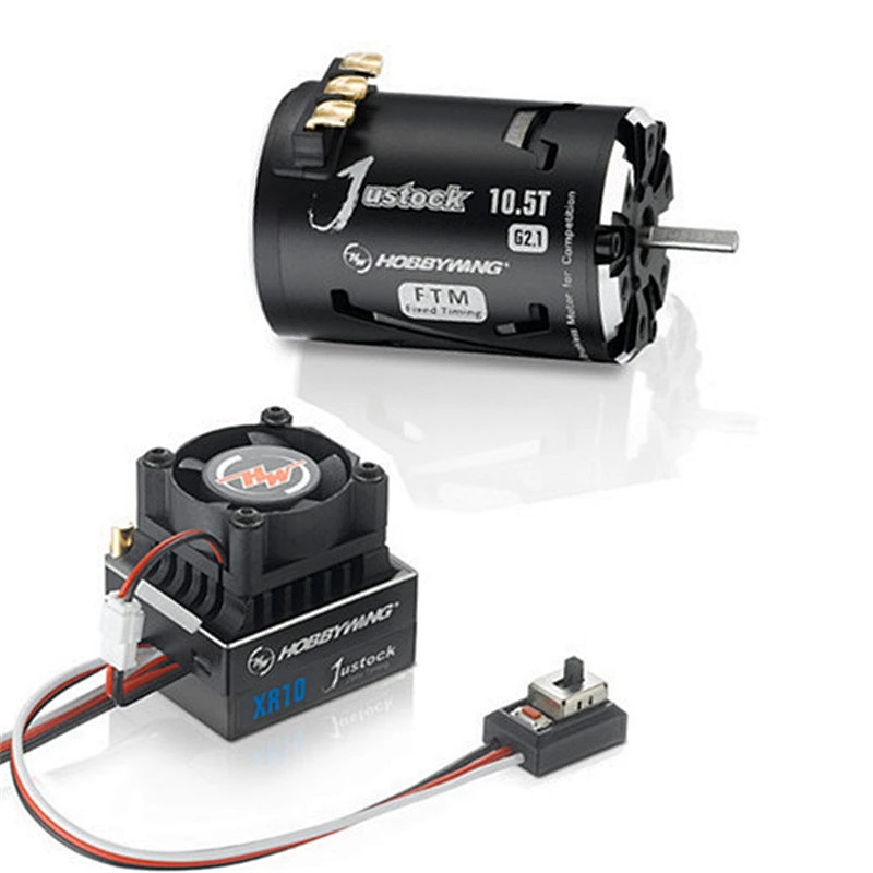 Hobbywing XeRun XR10 Justock 60A Sensored Brushless ESC & 3650 SD G2.1 2050KV Motor Combo (21.5T) for RC 1/10 1/12 RC cars