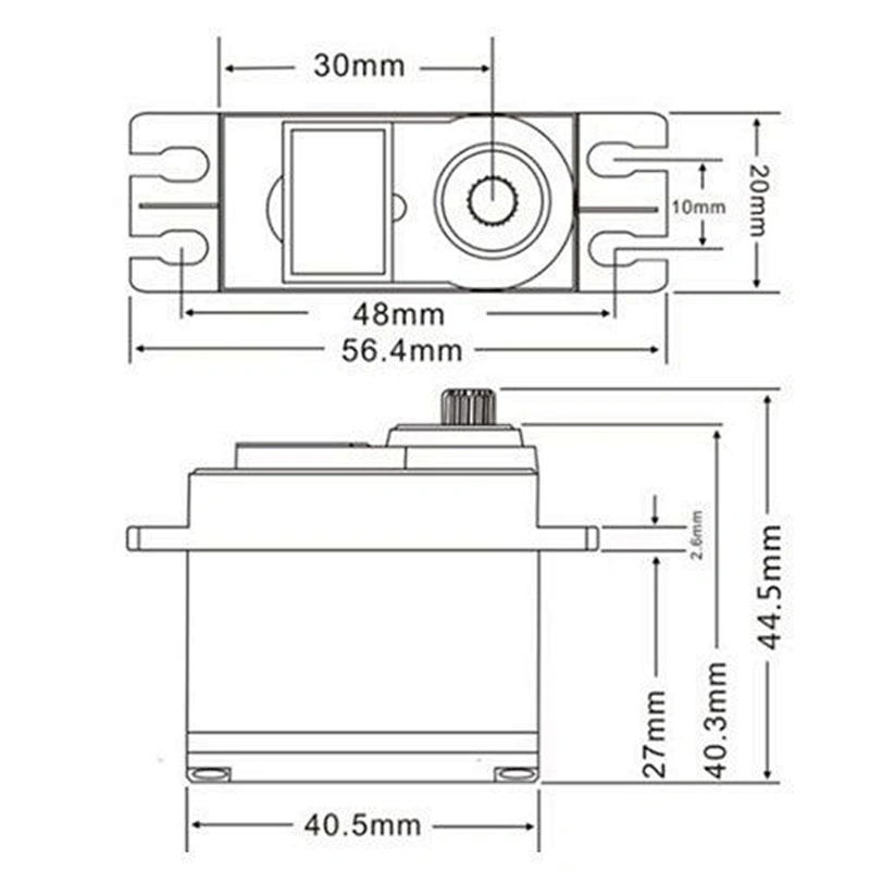 JX PDI 6221MG PDI-6221MG 20KG Large Torque 180 Degree Digital servo Metal Gears Servo For RC Models Helicopter Spare Parts