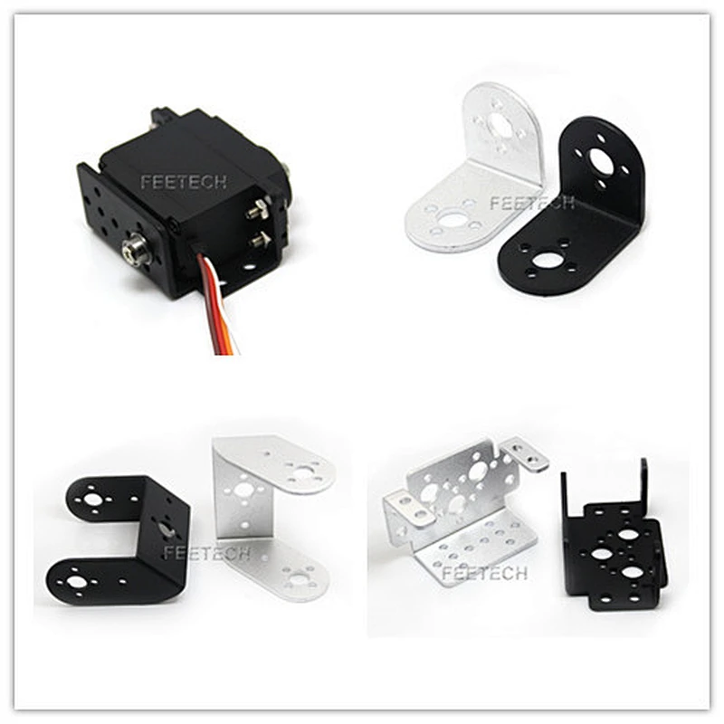Part & Accessories DIY aluminum alloy black servo brackets Serial Bus Servo/Dual-axis digital servo for DIY bionic robot joint r