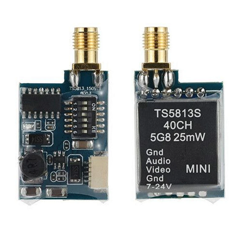 FPV TS5813S Mini Image Transmission 5.8G 25mW 40CH Wireless Transmitter for Multicopter