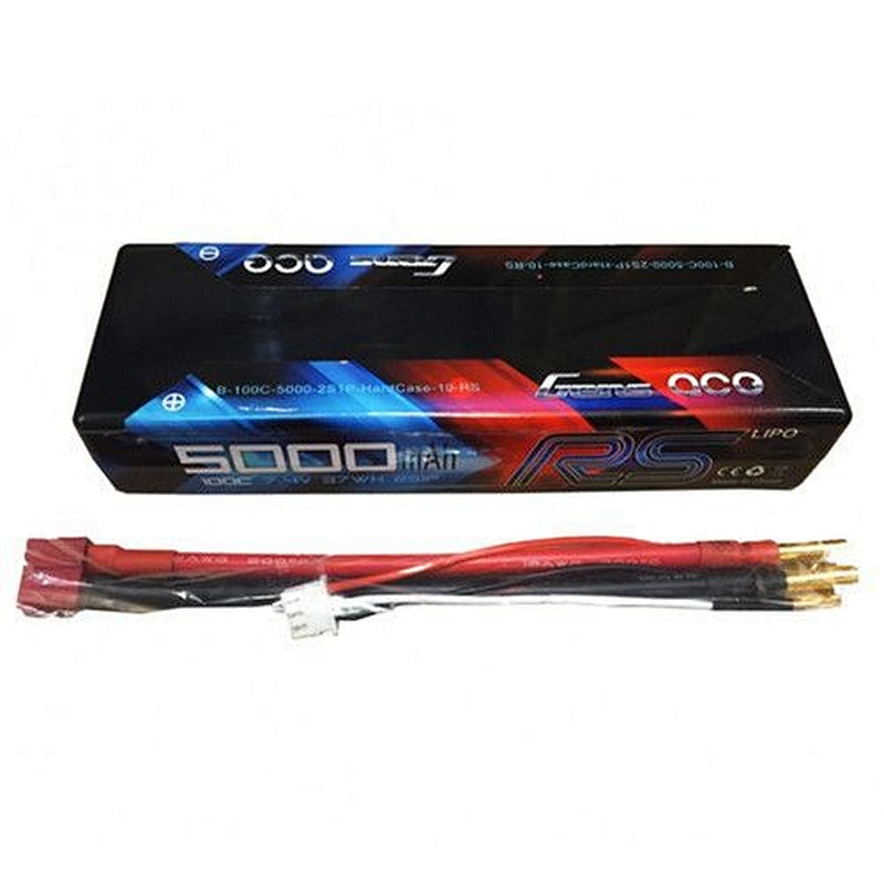 Gens ace 5000mAh 2S1P Hard Case 100C 7.4V Lipo Battery Pack for Rc Cars #10 Racing Series