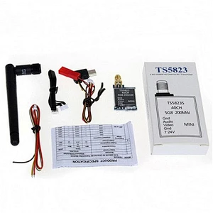 5.8G 200mW 40CH Micro Wireless Video Transmission Module TX TS5823 for Multicopter FPV Racing Drone