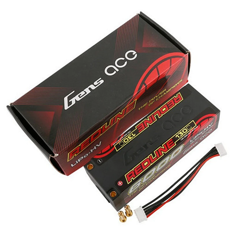 Gens ace Redline Series 6000mAh 15.2V 130C 4S1P Hard Case HV Ultra LCG LiPo Battery
