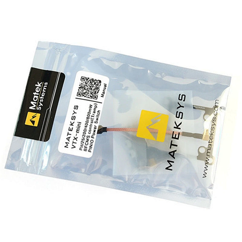 Matek System Mateksys mini VTX 5.8G 40CH Pit/25/200/400/800mW FPV Video Transmitter VTX