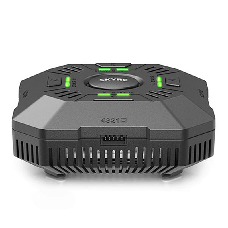 SKYRC E4Q 4x50W 4x5A DC 2-4S LED Multi-function Smart Battery Balance Charger with XT60 Input for 2S/3S/4S LiPo battery charge