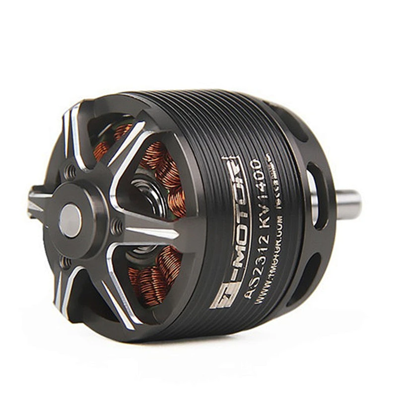 T-MOTOR AS 2312 Long Shaft 1150KV 1400KV 3S 4S 357W Brushless Motor for Fixed Wing Aircraft small 3D RC Drone