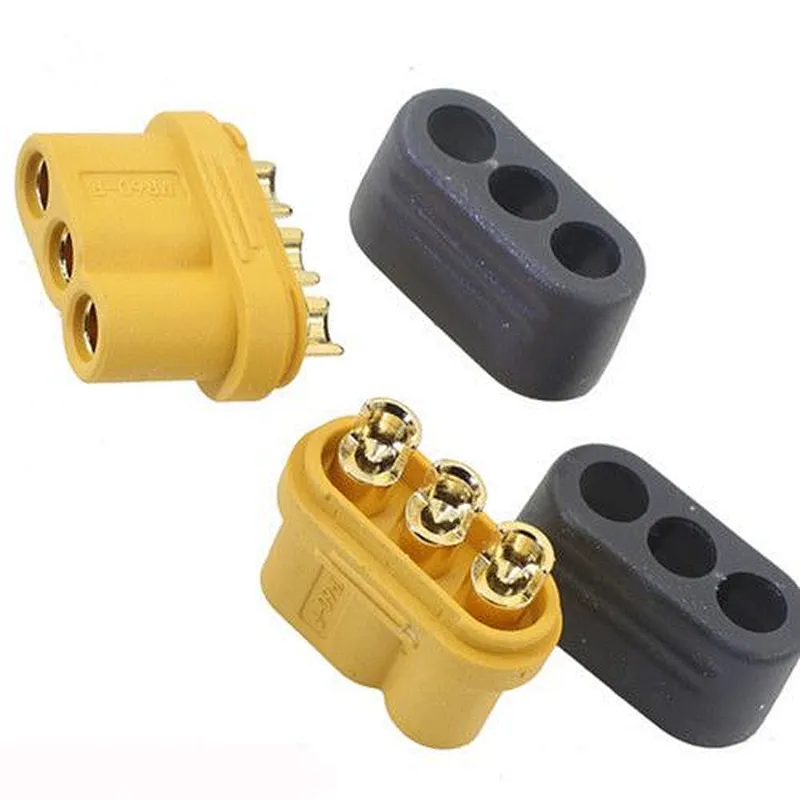 Amass MR60 Plug Female w/Protector Cover 3.5mm 3 core Connector for RC Model