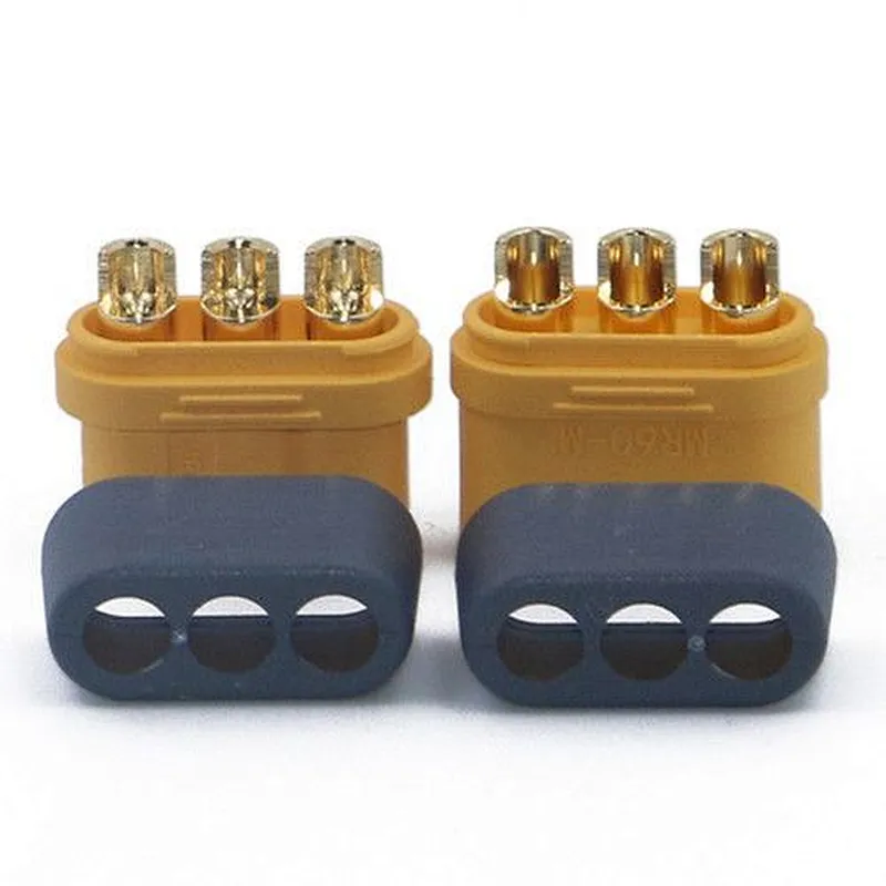 Amass MR60 Plug Male w/Protector Cover 3.5mm 3 core Connector for RC Model