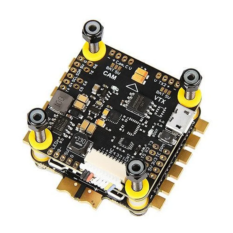 T-MOTOR F4 Flight Controller & F45A V2.0 BLHELI_32 ESC Stack for FPV Racing Drone