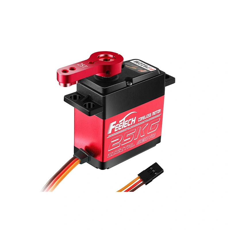 7.4V 25kg.cm Digital 180 Degree Aluminum Middle Shell Aluminum Gear Air Core Cup Rc Servo