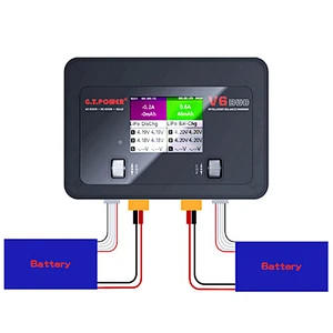 G.T Power V6 DUO AC 200W DC 400W 2X16A Battery Charger Discharger Support laptop and mobile phone USB charging
